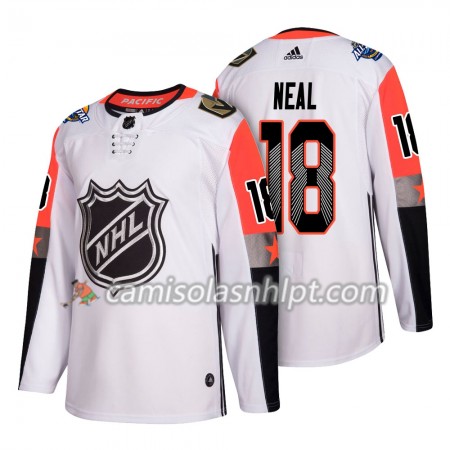 Camisola Vegas Golden Knights James Neal 18 2018 NHL All-Star Pacific Division Adidas Branco Authentic - Homem